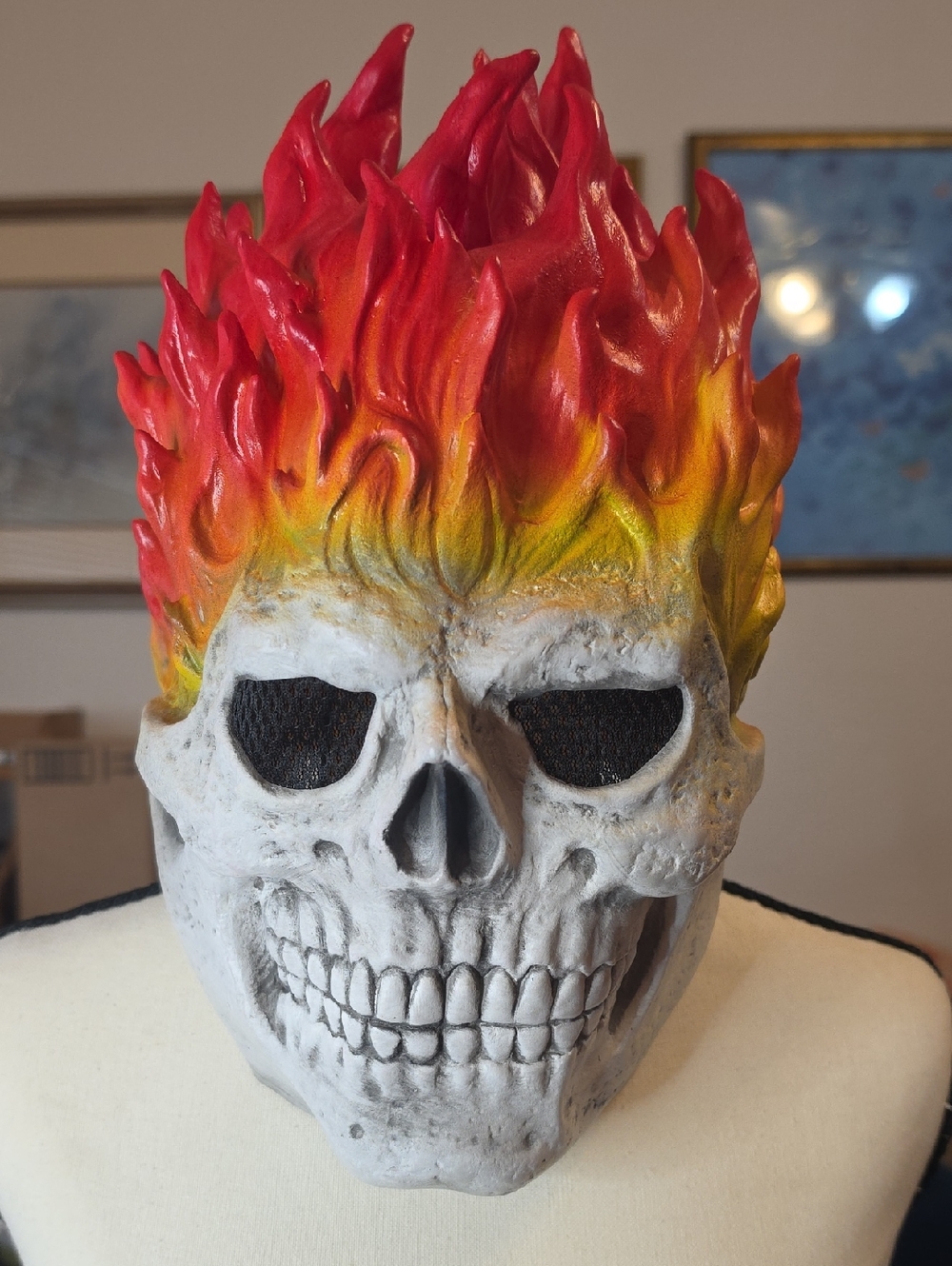 Ghost Rider Inspired Flaming Skull Costume Mask